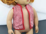 Our Generation Red Striped Crease Vest | Fits 18" Doll Clothes