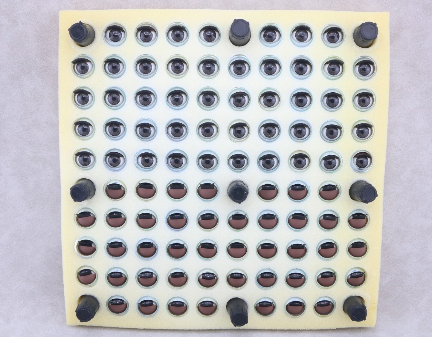 Rolling Brown Iris Doll Eyes With Eyelashes FOR 18'' DOLL | Doll Replacement Eyeball Repair Parts