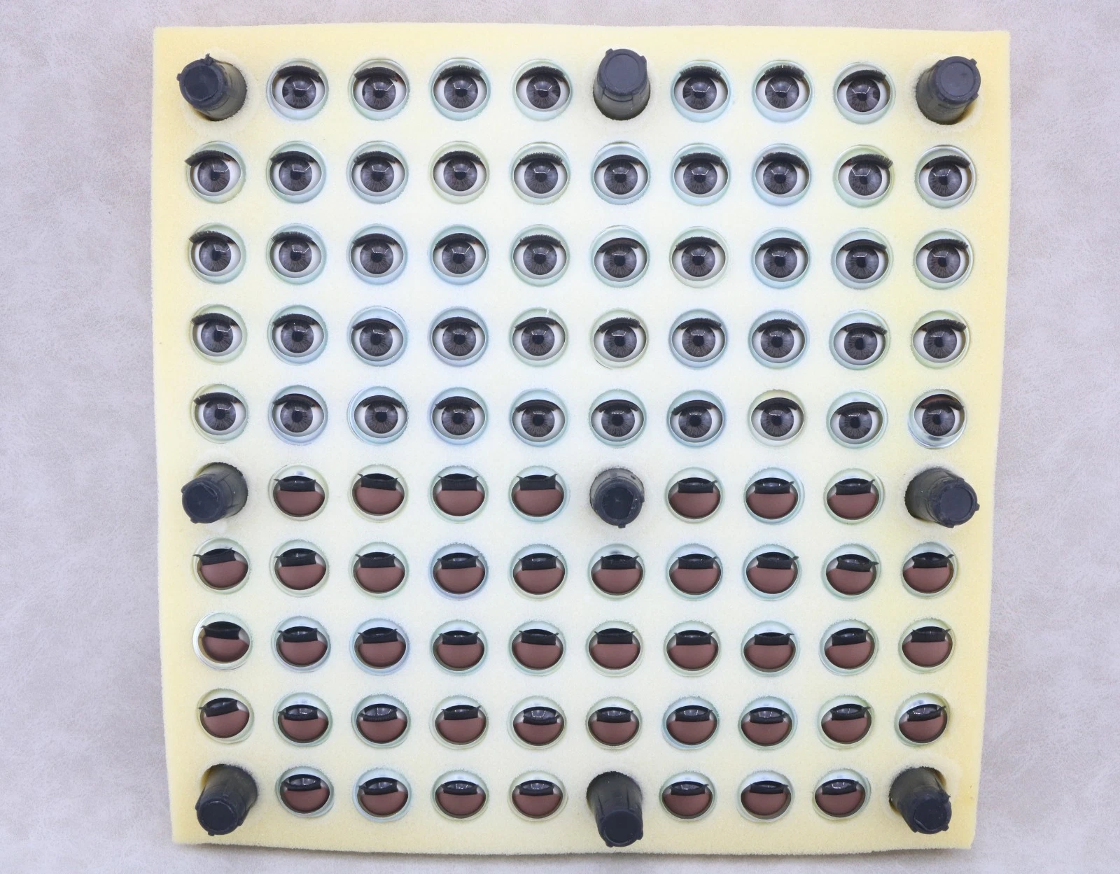 Rolling Brown Iris Doll Eyes With Eyelashes FOR 18'' DOLL | Doll Replacement Eyeball Repair Parts