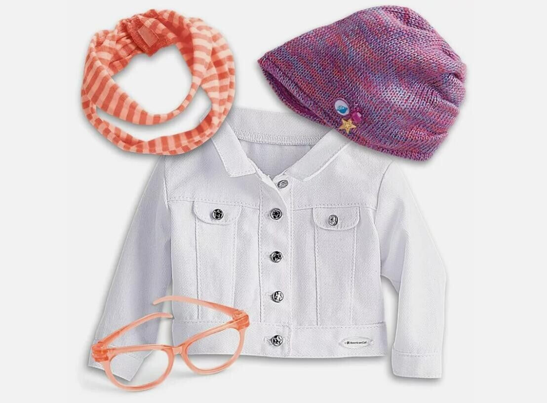 American Girl Z Yang's Outfit Set | Jacket Glasses Hat Scarf for 18" Doll