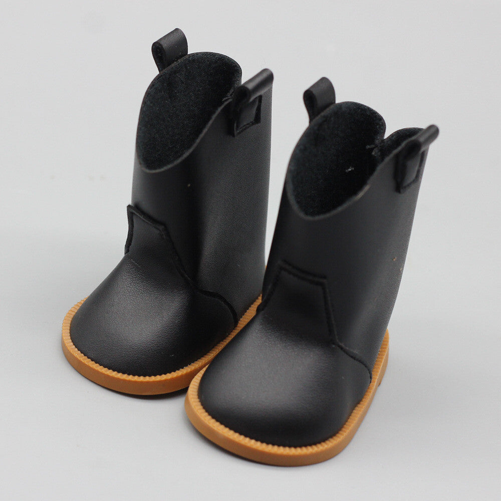 Cowboy Leather Boots for 18" Doll | Western-Style Shoes