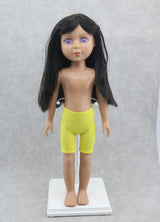 Dark Tea Brown Straight Long Wig With Bangs For 14'' Fashion Girl Doll | Synthetic Doll Replacement Hair Accessory
