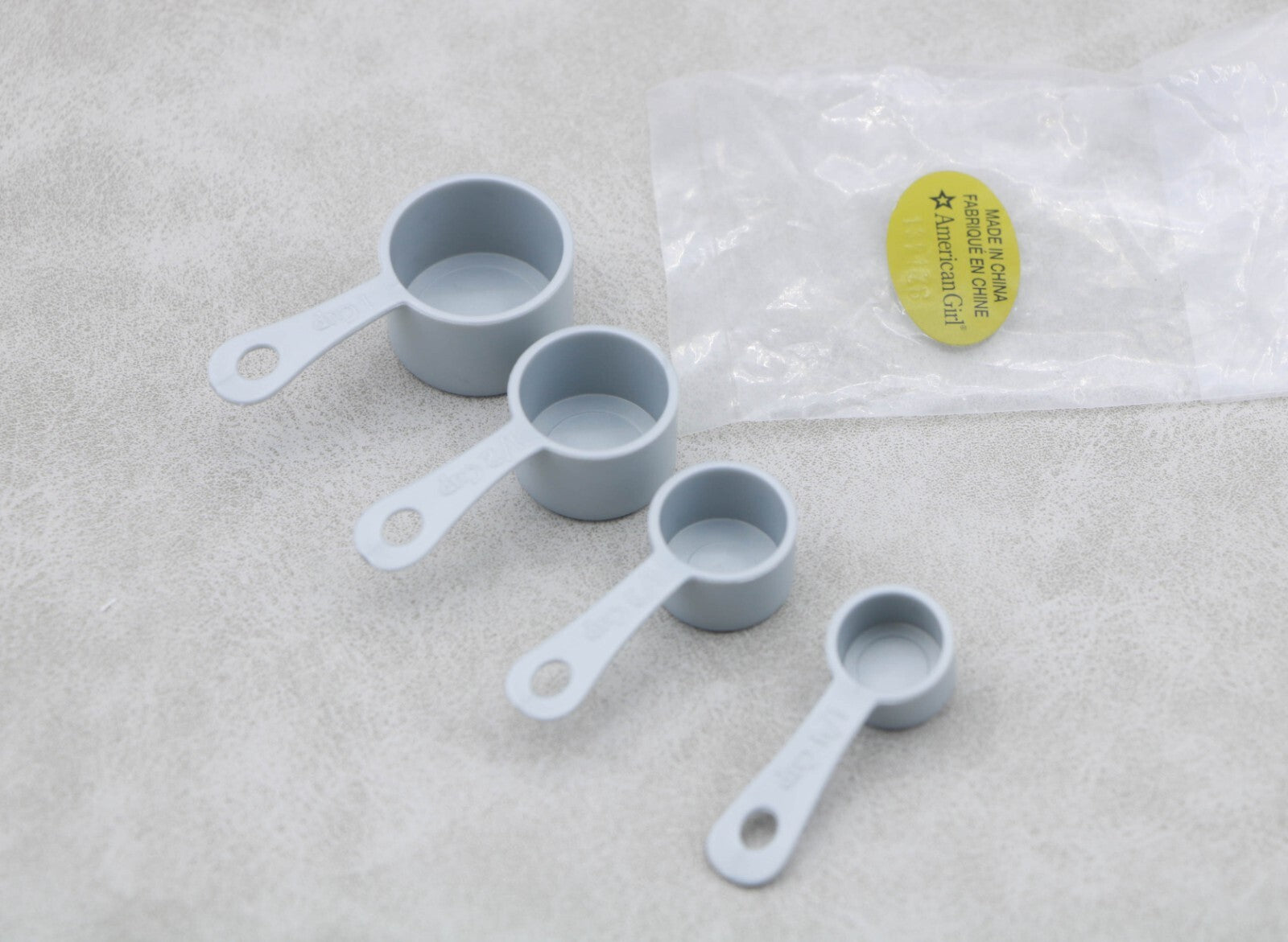American Girl Baking Bakery Set Gray Measuring Cups | 18" Doll Kitchen Accessory