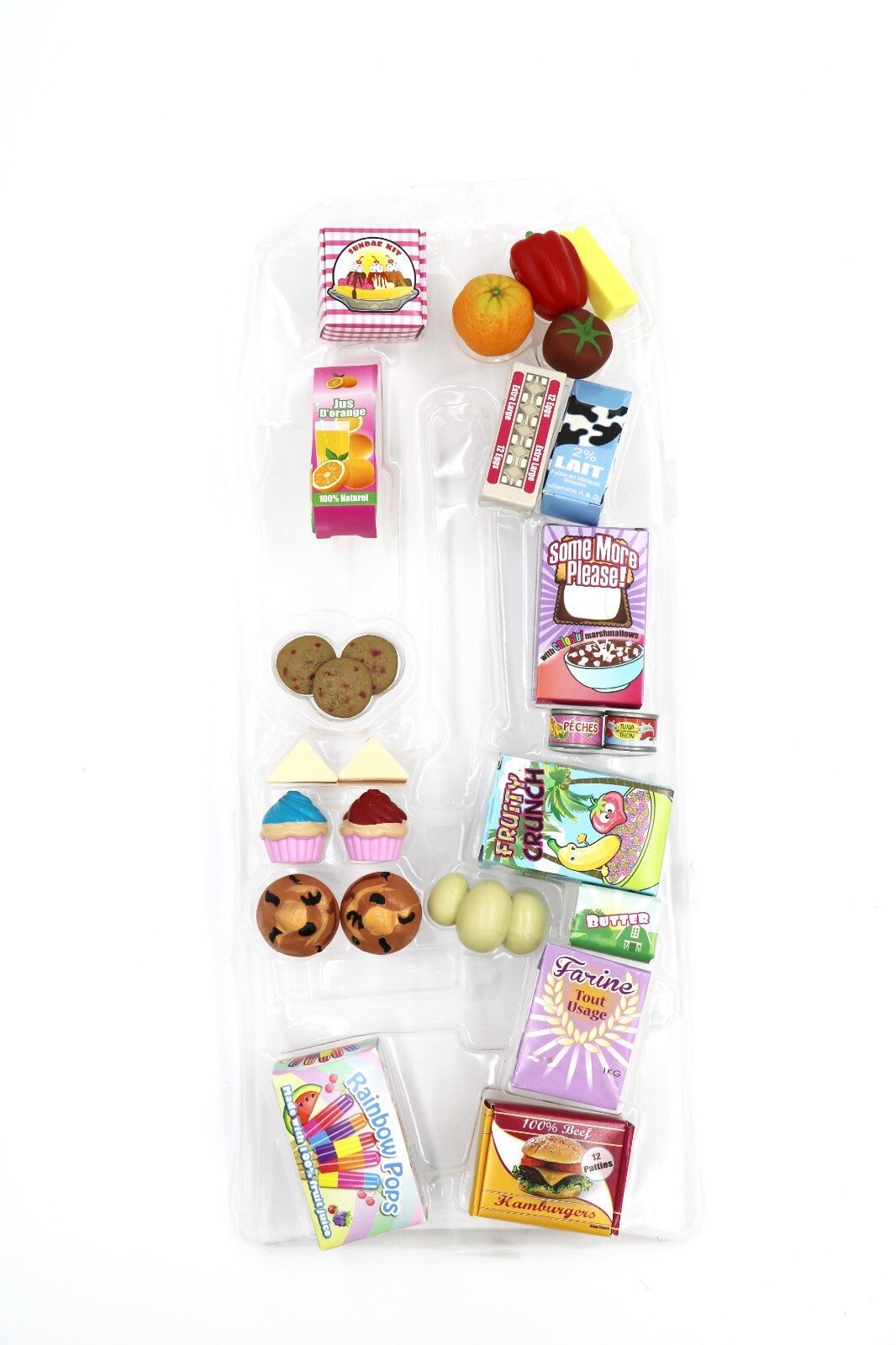 18'' Doll Food Box Set (Fruit, Cupcake, Egg, Sandwich)