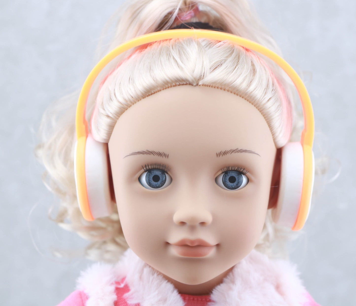 Orange Headphones for 18" Doll