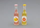 American Girl 2 Juice Bottles (Orange & Grapefruit) | 18" Doll Coffee Shop Accessory