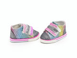 Sparkle Sneakers for 18" Doll | Tenney-Style Doll Shoes