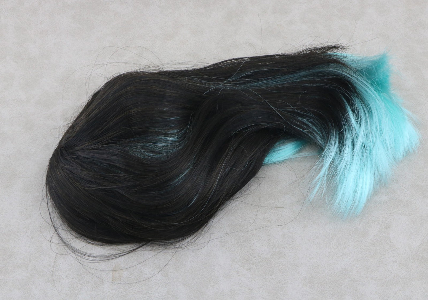 Black Mint Green Ombre Gradient Wig for 18" Doll - Fits American Girl Dolls Custom hair