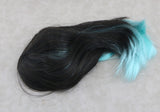 Black Mint Green Ombre Gradient Wig for 18" Doll - Fits American Girl Dolls Custom hair