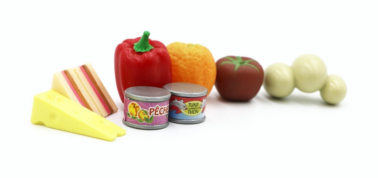 8pcs Doll Food Set: Fruit, Veggies, Sandwich & Cheese for 18" Doll
