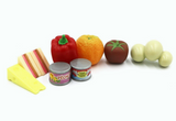 8pcs Doll Food Set: Fruit, Veggies, Sandwich & Cheese for 18" Doll