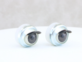 Rolling Brown Iris Doll Eyes With Eyelashes FOR 18'' DOLL | Doll Replacement Eyeball Repair Parts