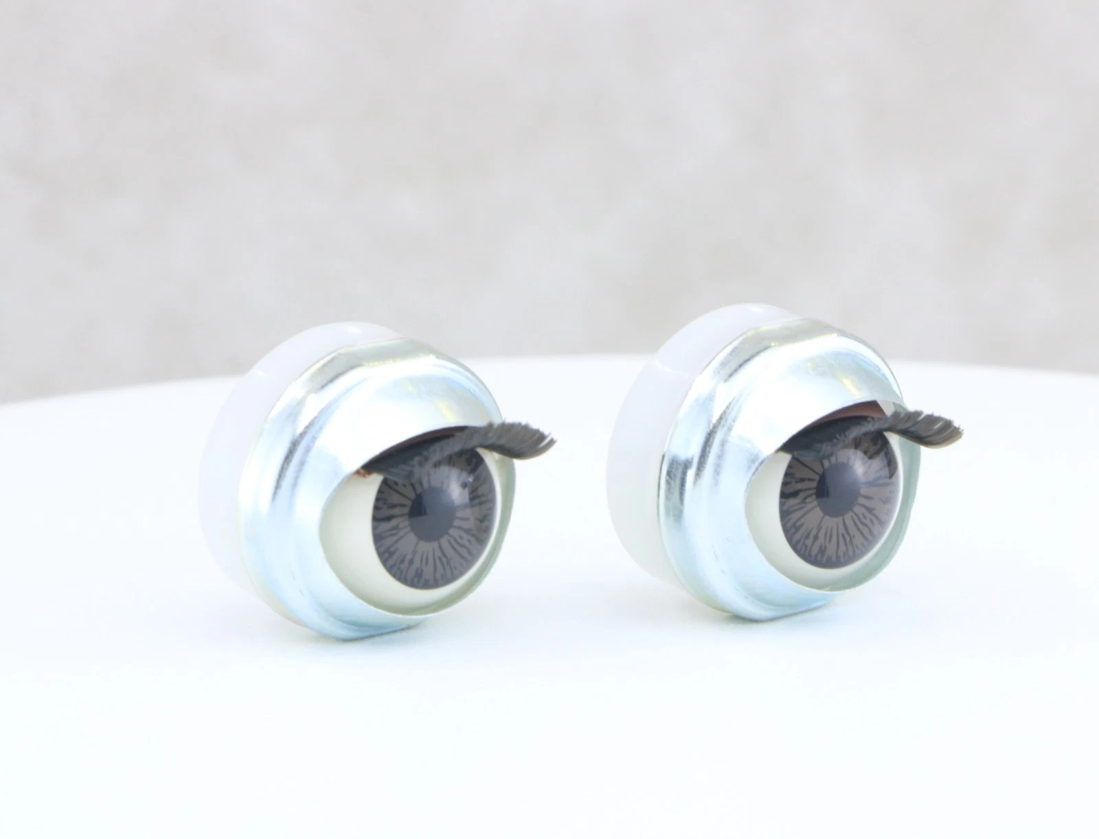 Rolling Brown Iris Doll Eyes With Eyelashes FOR 18'' DOLL | Doll Replacement Eyeball Repair Parts