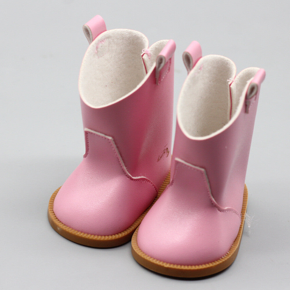 Cowboy Leather Boots for 18" Doll | Western-Style Shoes