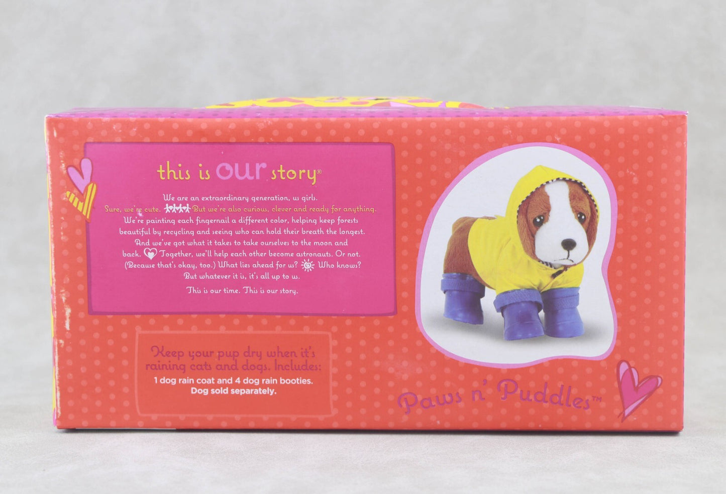 Our Generation Pups N Puddles Rain Coat & Booties | 6" Pet Dog Outfit