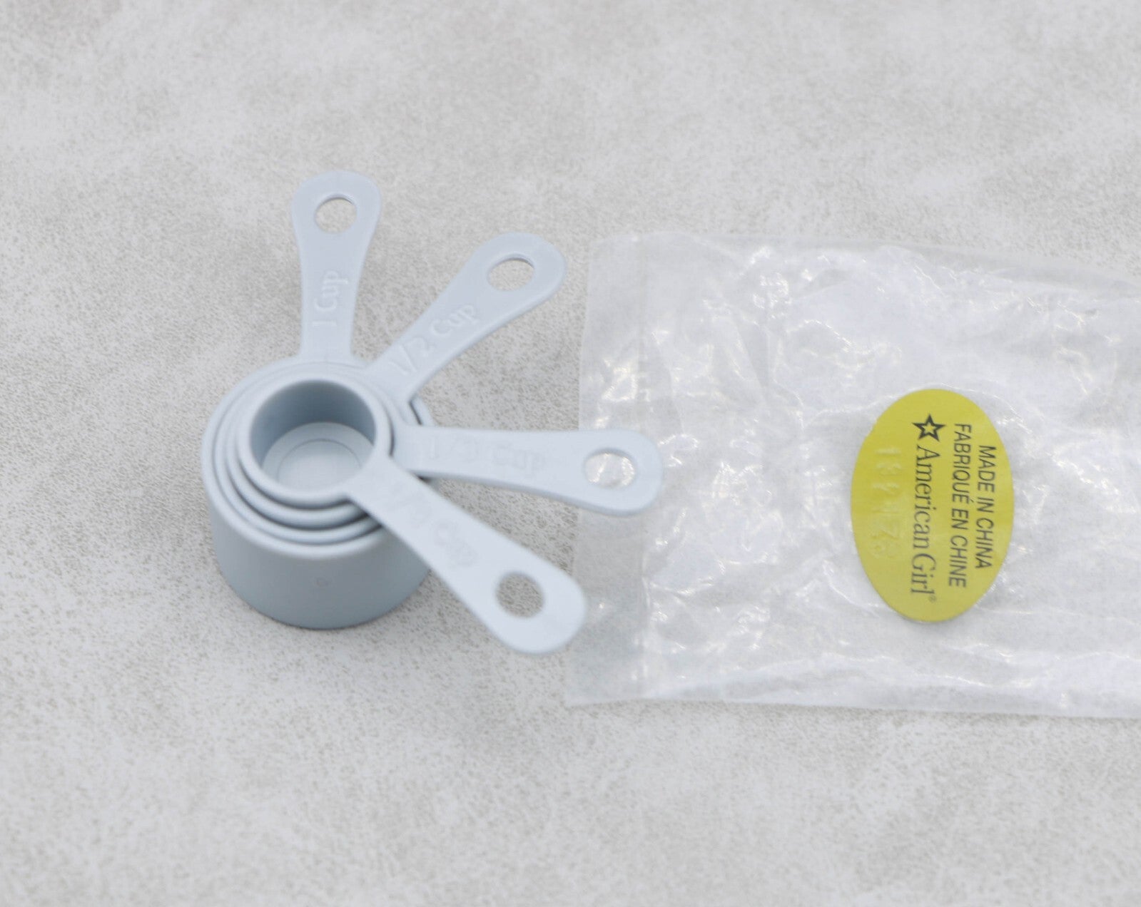 American Girl Baking Bakery Set Gray Measuring Cups | 18" Doll Kitchen Accessory