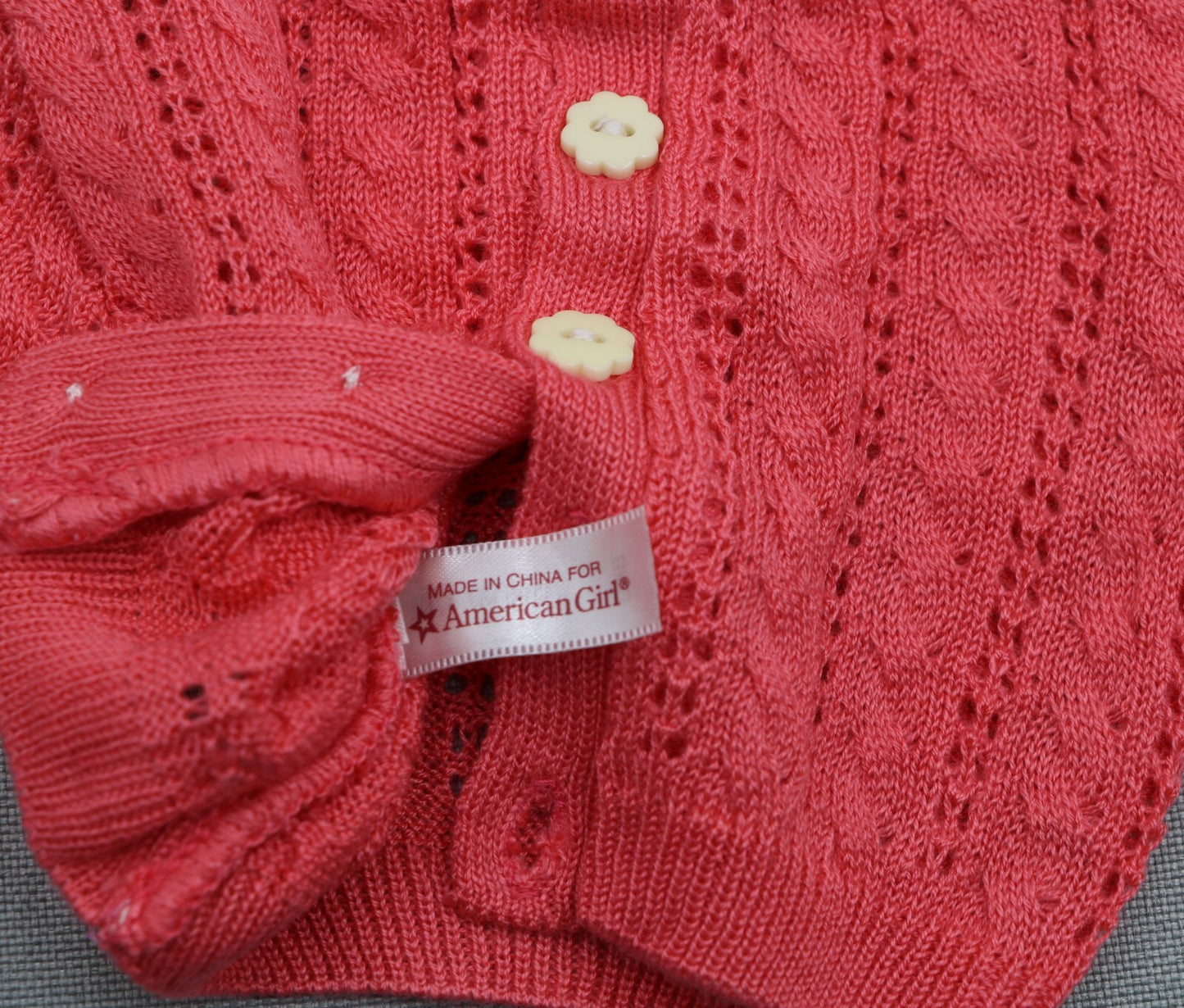 American Girl 2-Piece Sweater Set | Red & White Knit Tops for 18" Doll