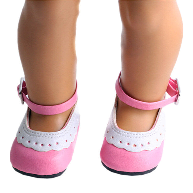 Scalloped Edge Mary Jane Flats | Fits 18" Doll Footwear (2 Colors)