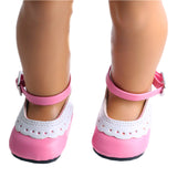 Scalloped Edge Mary Jane Flats | Fits 18" Doll Footwear (2 Colors)