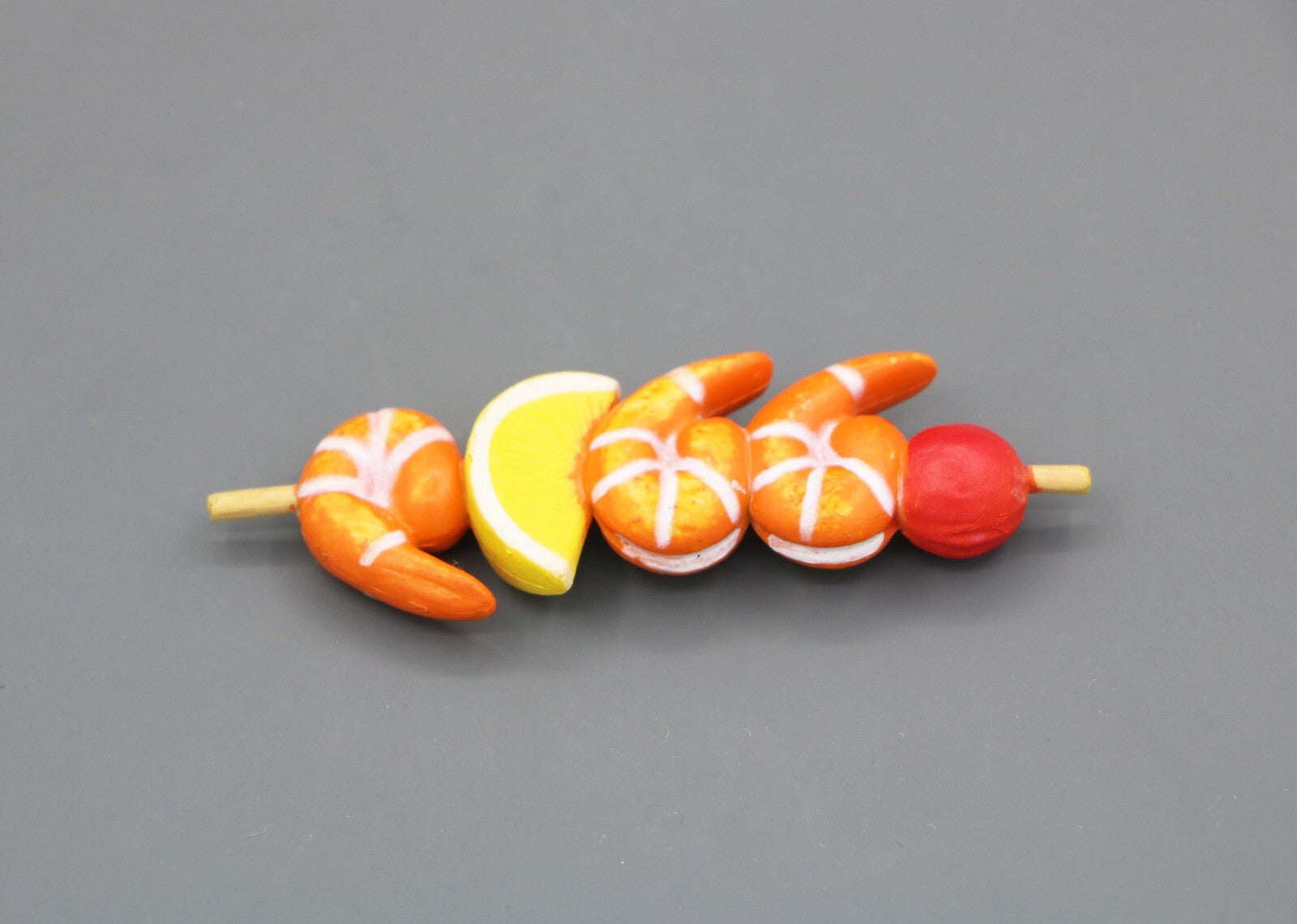 OG Grilled Shrimp & Fruit Skewer | 18'' Doll Food Accessory