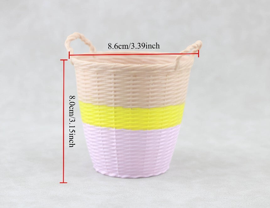 Pastel Woven Carry Basket | Fits 18" Doll