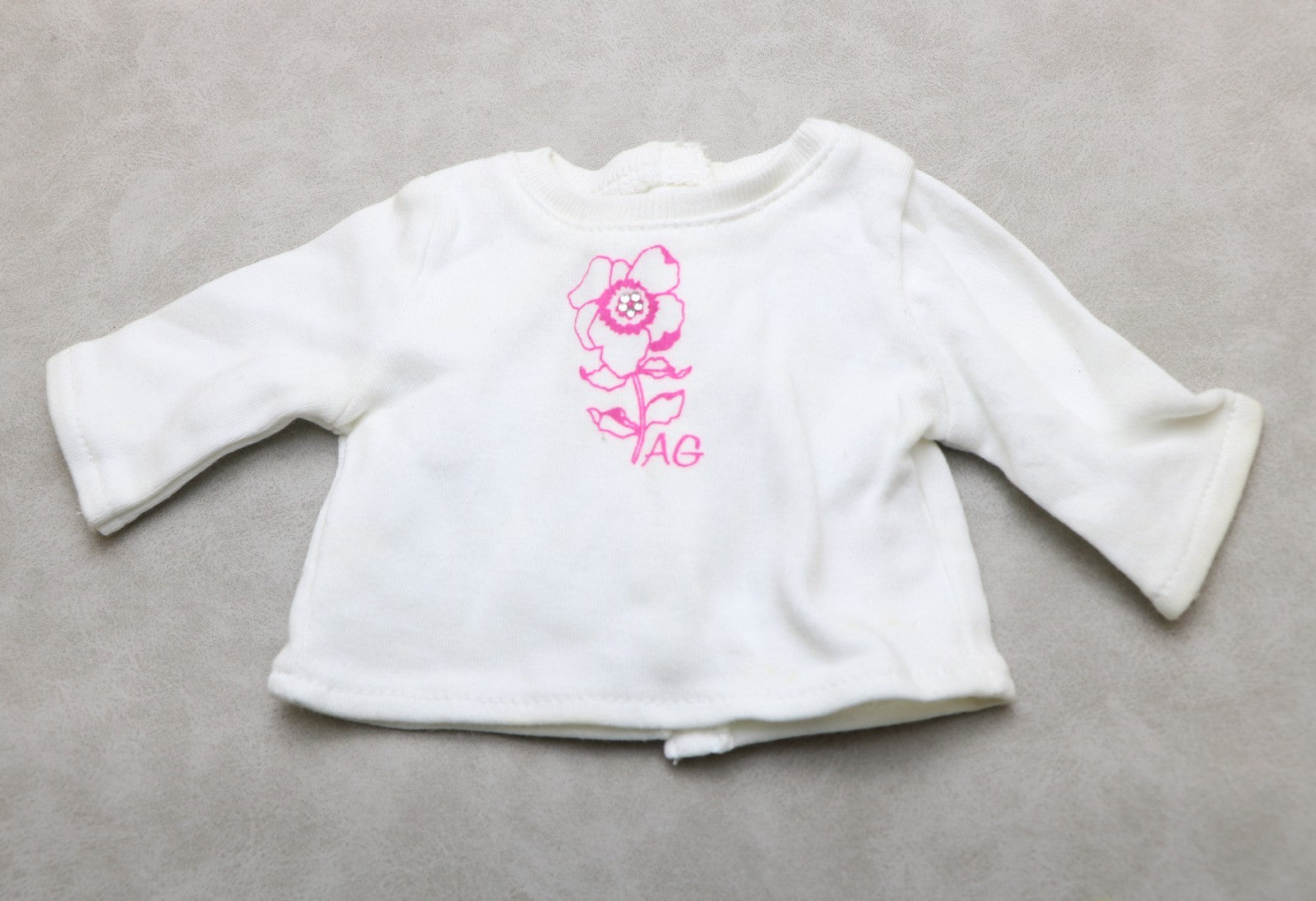 American Girl "Ready for Fun" White Flower Embroidered Shirt | 18" Doll