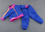 OG Retro 80s Jogger Set for 18" Doll Blue Pink Track Suit