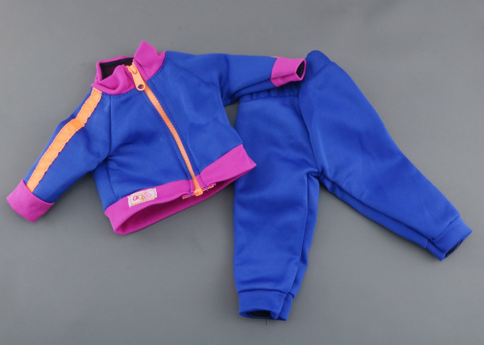 OG Retro 80s Jogger Set for 18" Doll Blue Pink Track Suit