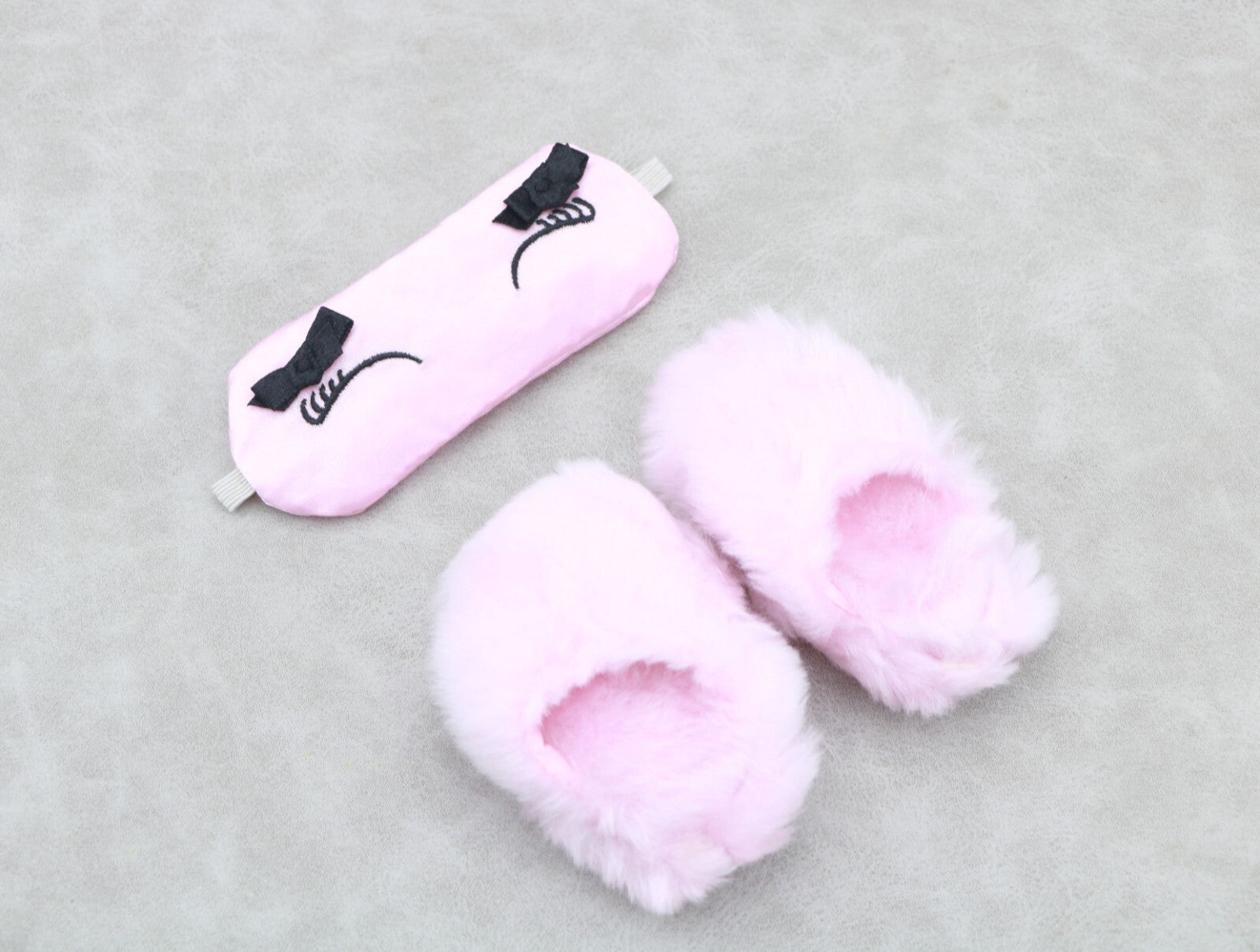 Pink Sleep Eye Mask & Slippers Set | Fits 18" Doll Sleepover
