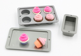 9pcs Baking Set (3 Trays + 6 Cupcakes) | 18'' Doll Kitchen Food