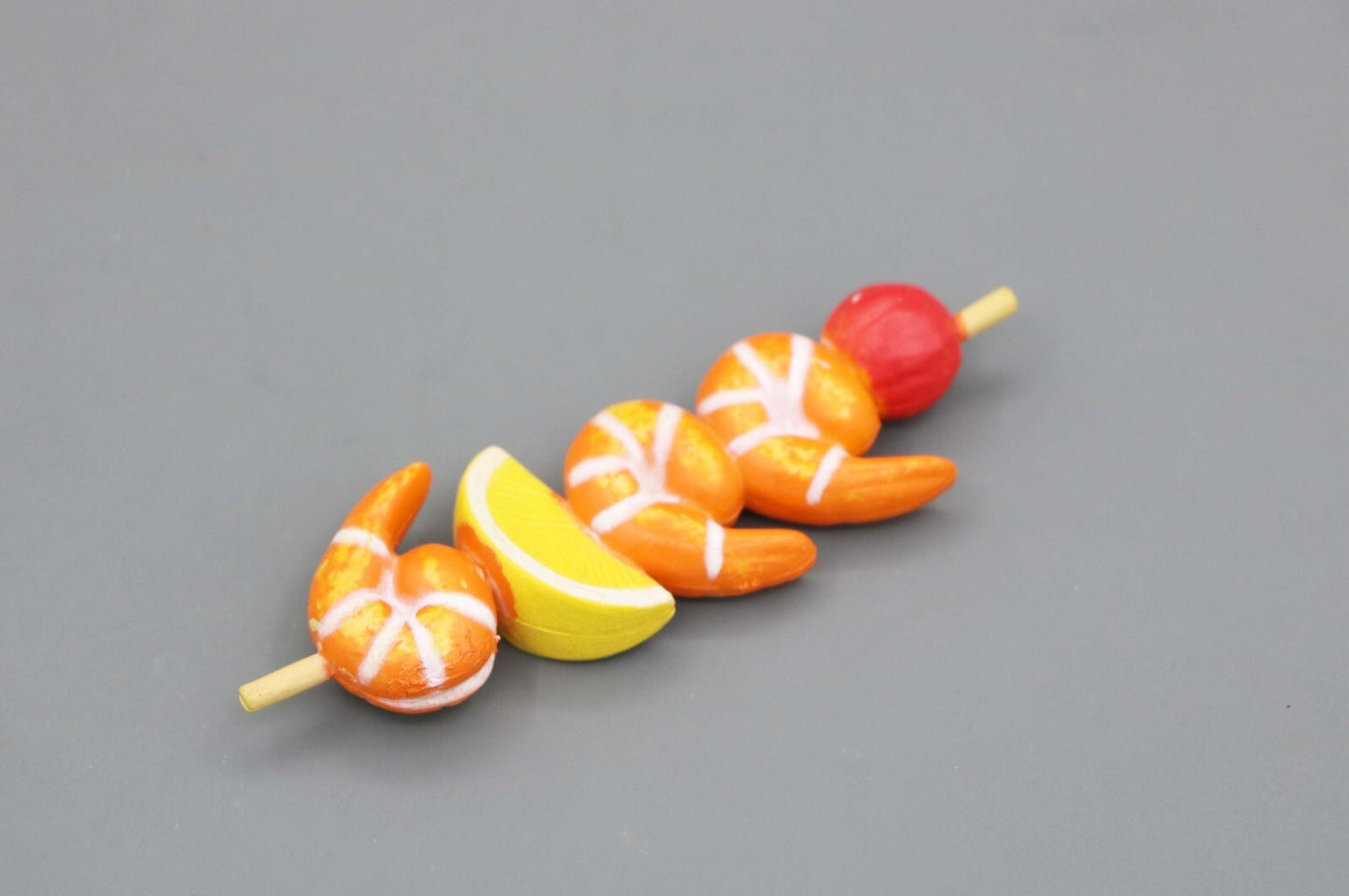 OG Grilled Shrimp & Fruit Skewer | 18'' Doll Food Accessory