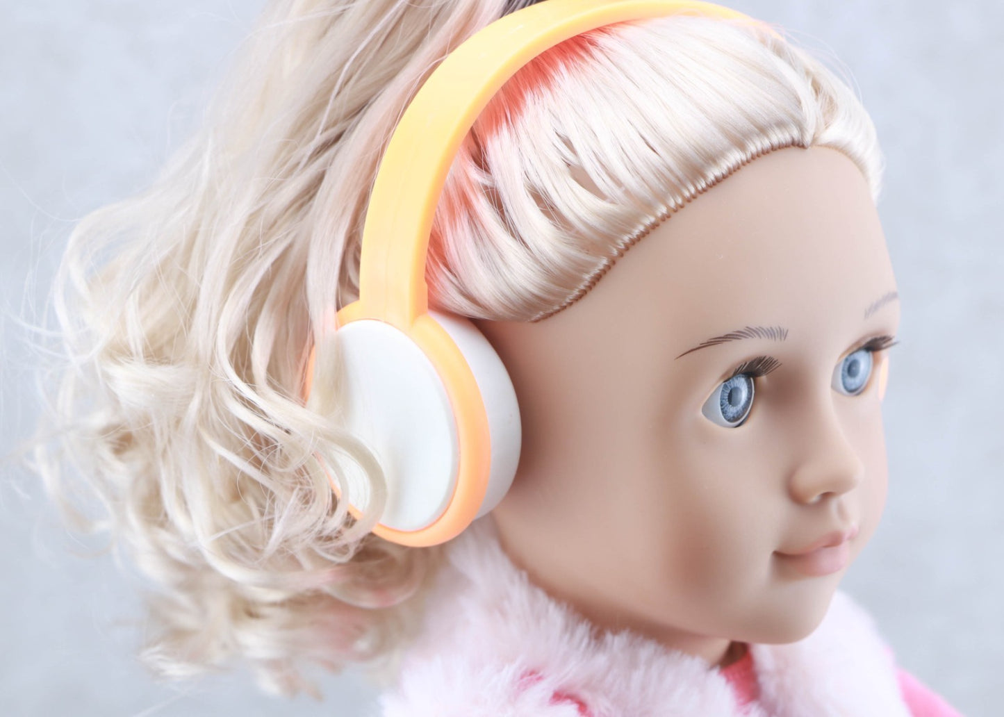 Orange Headphones for 18" Doll