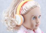 Orange Headphones for 18" Doll