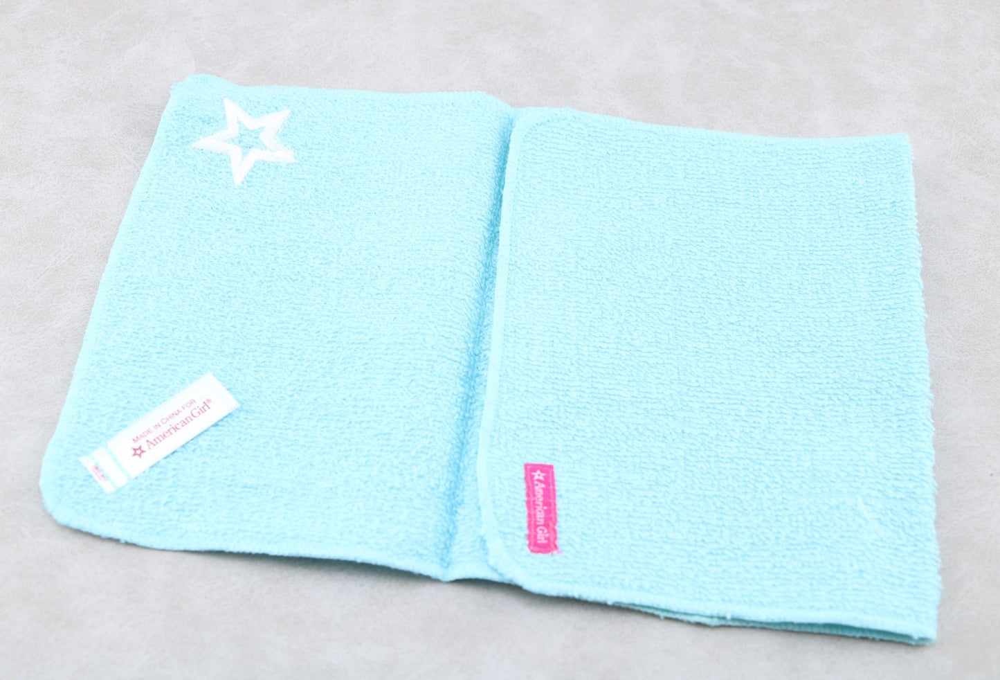 American Girl Blue Towel | 18" Doll Bath Wrap (6.1"x12.8")