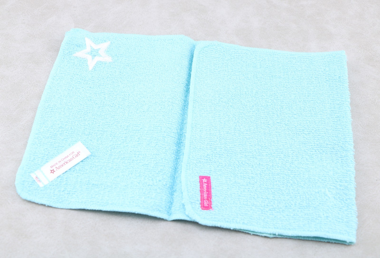 American Girl Blue Towel | 18" Doll Bath Wrap (6.1"x12.8")