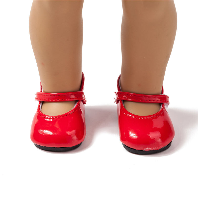 Shiny Leather Mary Jane Shoes | Fits 18" Doll (Multi Colors)