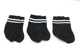 American Girl 18" Doll 3-Pair Black Socks with White & Blue Stripes