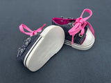 Denim & Pink Lace-Up Sneakers for 18" Doll