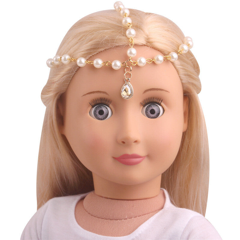 Pearl-Style Necklace/Headwear | 18'' Doll Jewelry