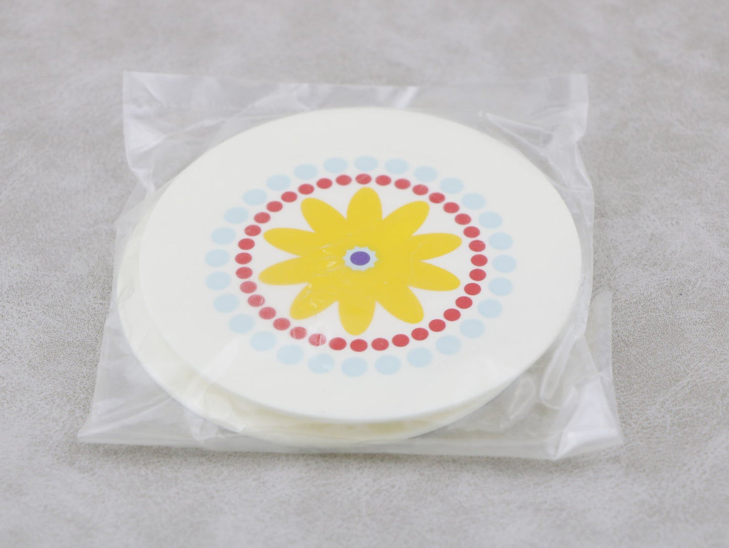 American Girl 2pcs Flower & Multi Dotted Plates | 18" Doll Delicious Breakfast Set