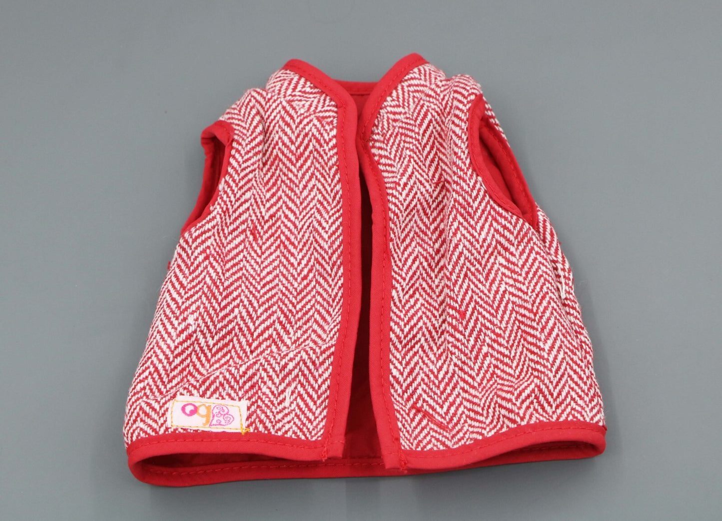 Our Generation Red Striped Crease Vest | Fits 18" Doll Clothes