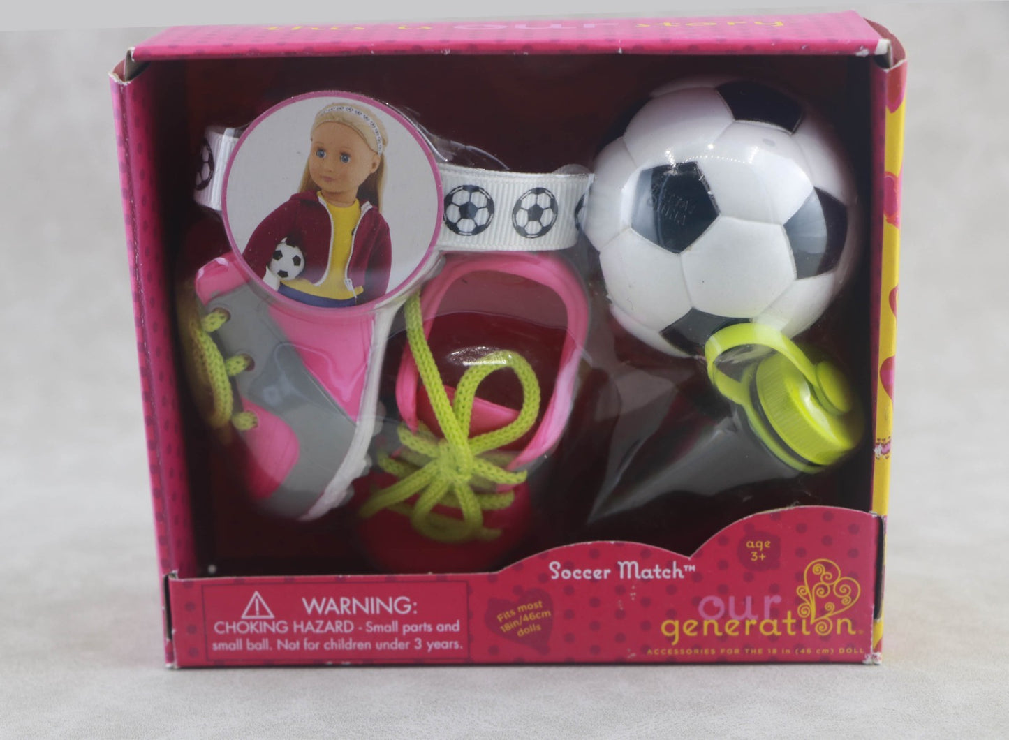 Our Generation Soccer Match Set | 18" Doll Cleats, Ball & Headband