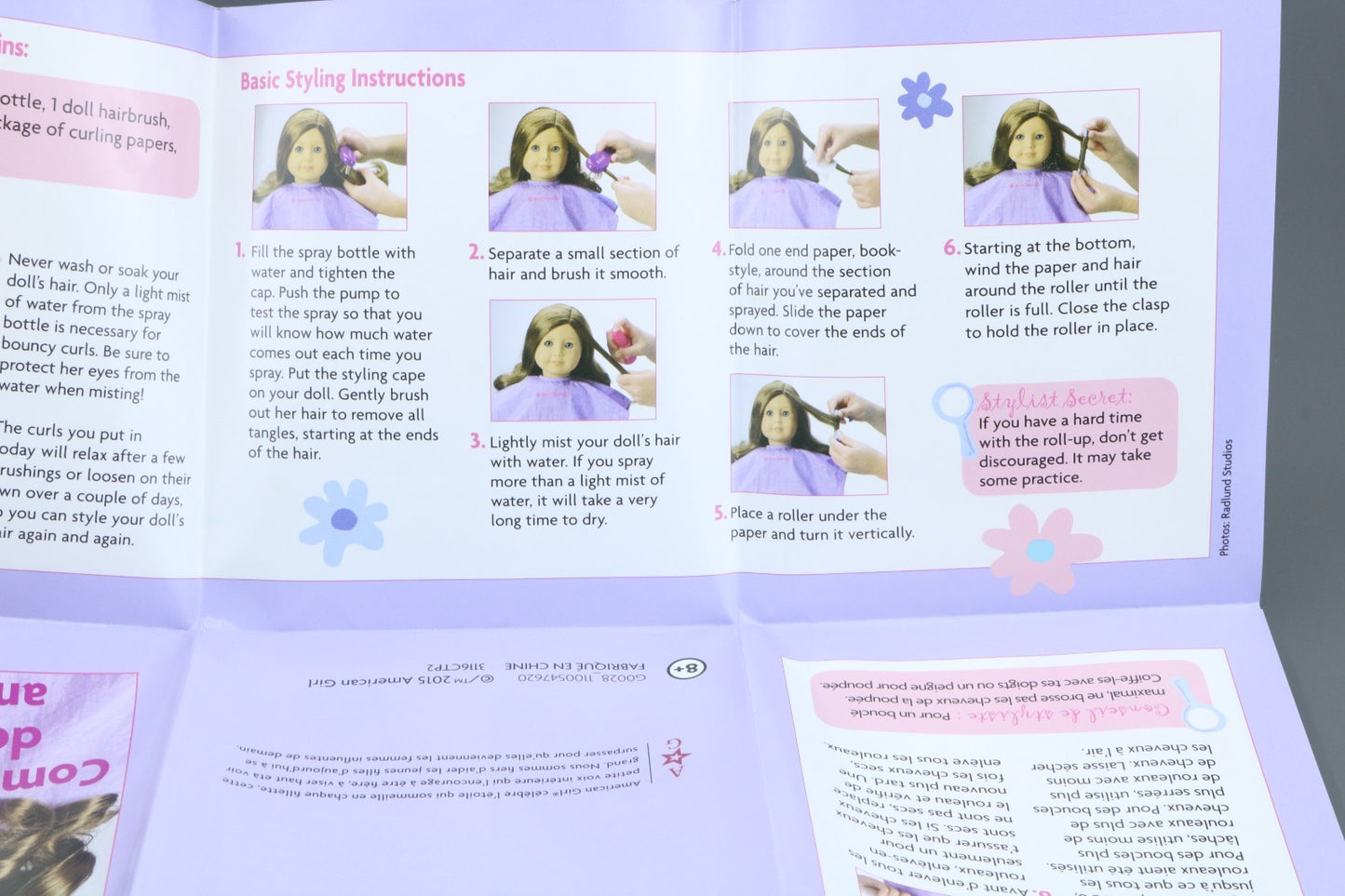 American Girl 12 Curlers & Curling Papers Set | 18" Doll Hairstyle Essentials