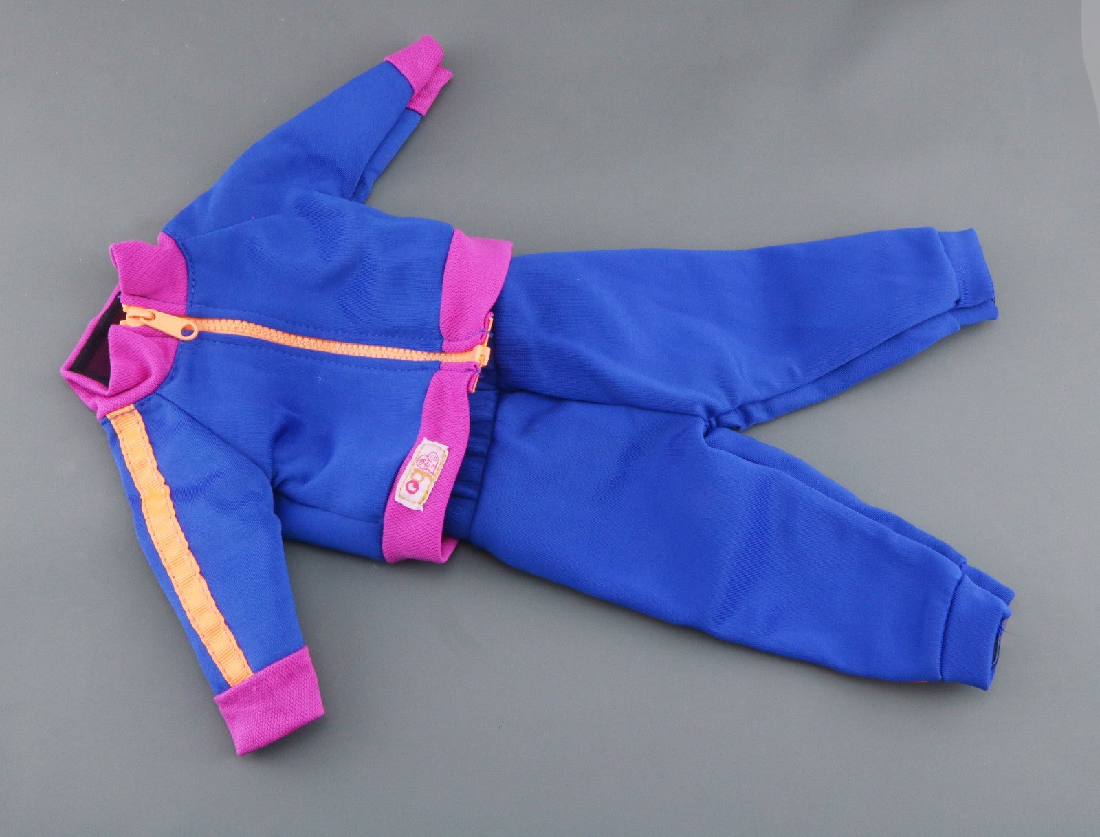 OG Retro 80s Jogger Set for 18" Doll Blue Pink Track Suit