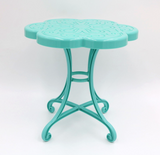 Journey Girls Turquoise Flower Table for 18" Doll Afternoon Treat