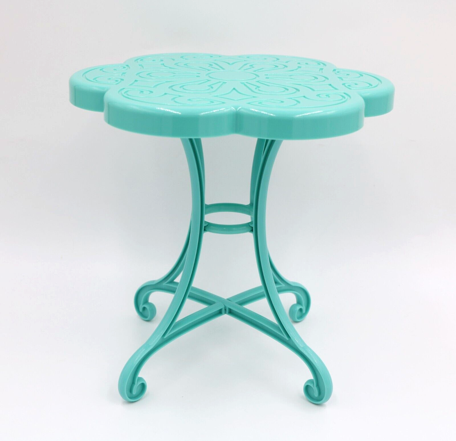 Journey Girls Turquoise Flower Table for 18" Doll Afternoon Treat