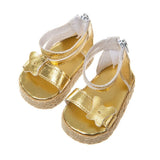 18 Inch Doll Golden Platform Sandals - Summer Accessory for 18'' doll fun summer
