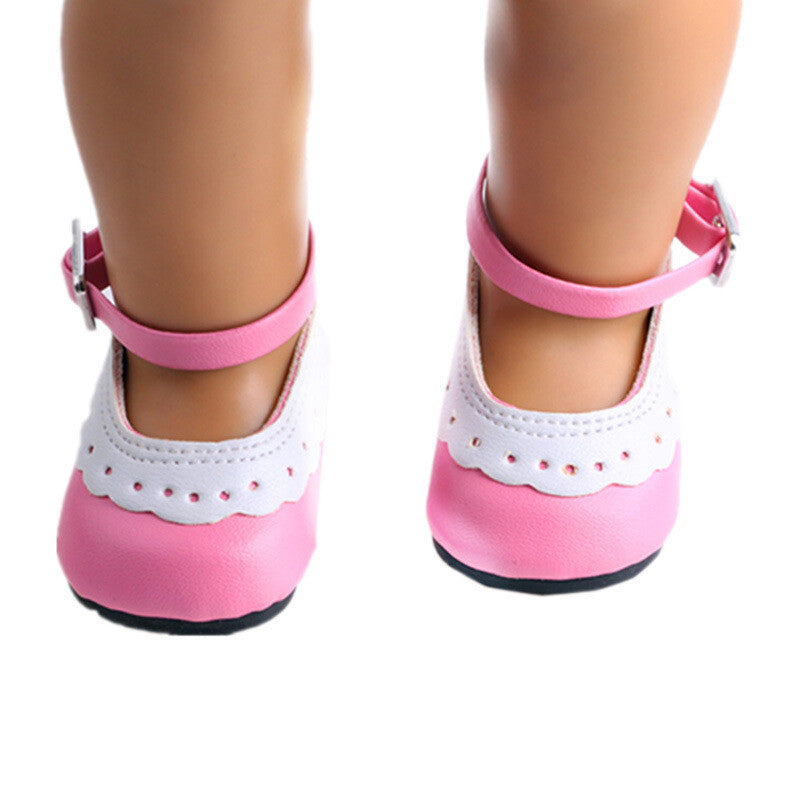 Scalloped Edge Mary Jane Flats | Fits 18" Doll Footwear (2 Colors)