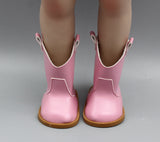 Cowboy Leather Boots for 18" Doll | Western-Style Shoes