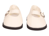 White flats shoes made for 18'' doll outfit